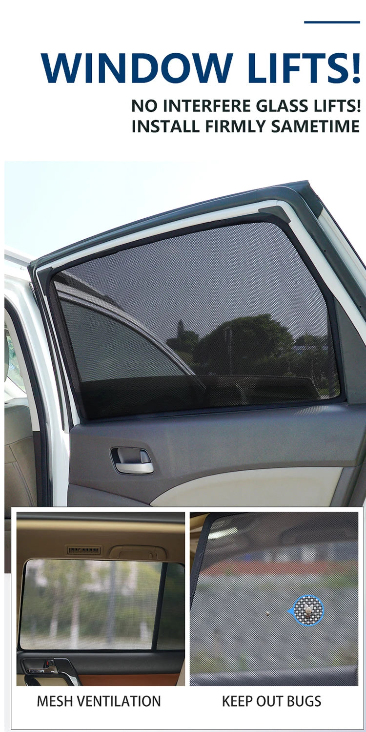 Ford Mustang Mach-E Magnetic Sunshade Set – Front, Rear & Side Windows (2021–2024)