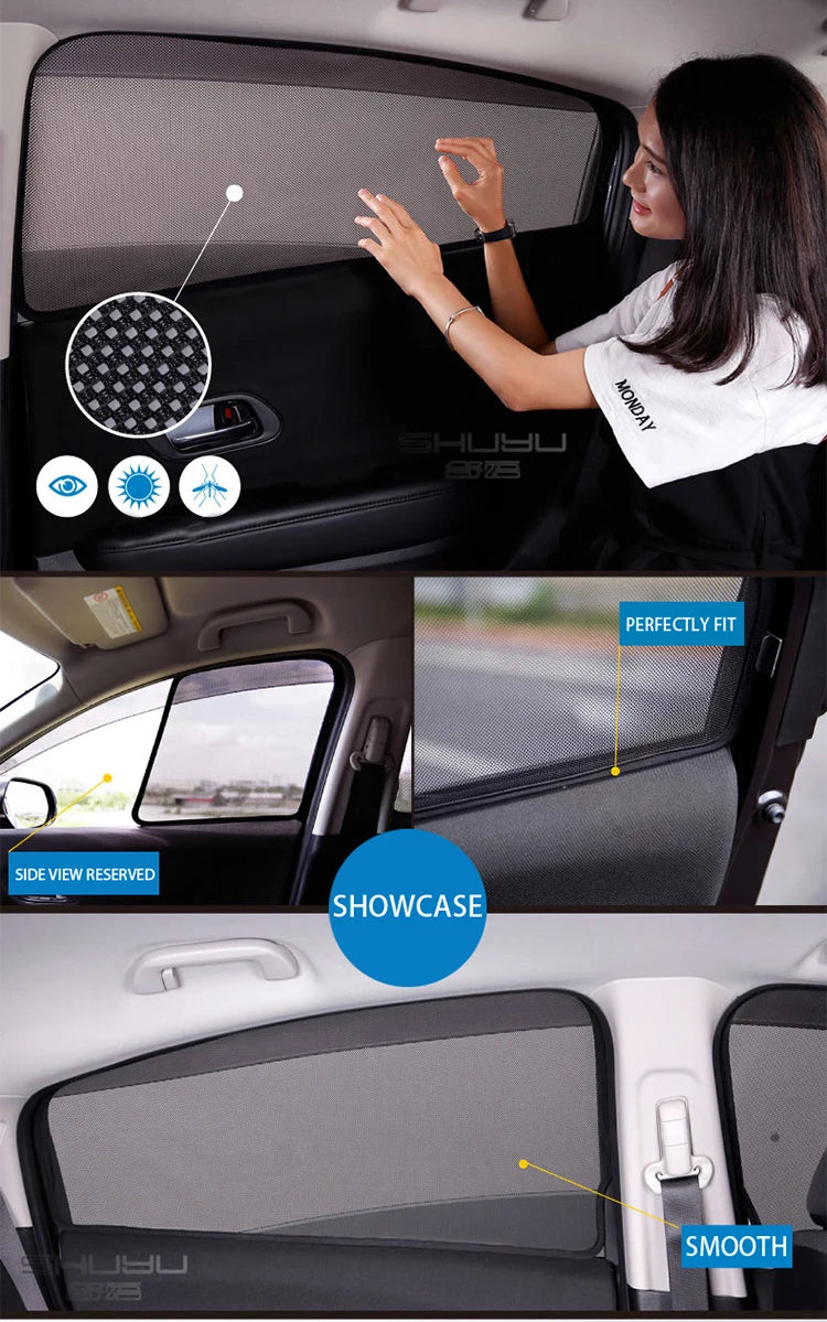 Ford Mustang Mach-E Magnetic Sunshade Set – Front, Rear & Side Windows (2021–2024)