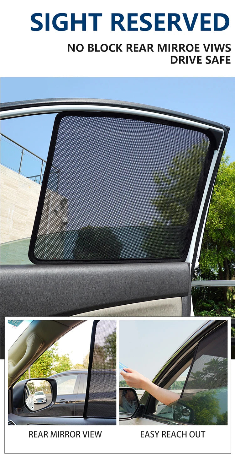Ford Mustang Mach-E Magnetic Sunshade Set – Front, Rear & Side Windows (2021–2024)