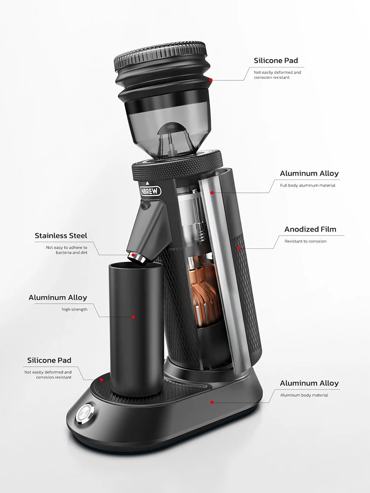 HiBREW G5 Electric Coffee Grinder | 48mm Conical Burr, Compact & Portable for Espresso & Turkish Coffee