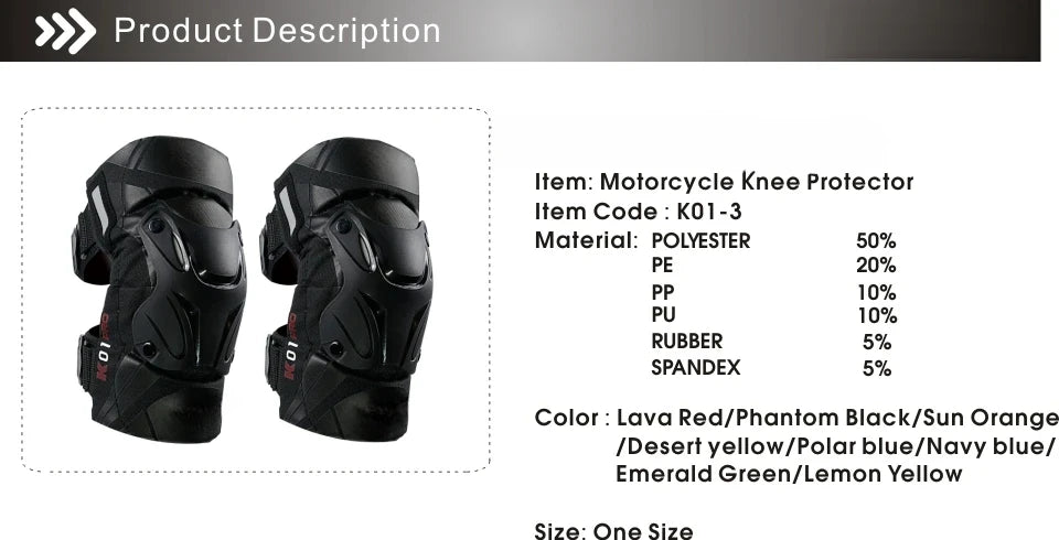 Off-Road Knee Protectors: Impact-Resistant CE Armor with Adjustable Straps