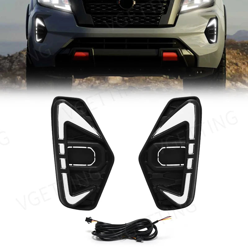 LED DRL Daytime Running Light with Turn Signal – Nissan Navara NP300 Frontier 2020-2021 (Pair)