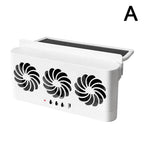 Solar Powered Car Window Ventilation Fan | 3-Head USB Rechargeable Auto Cooler