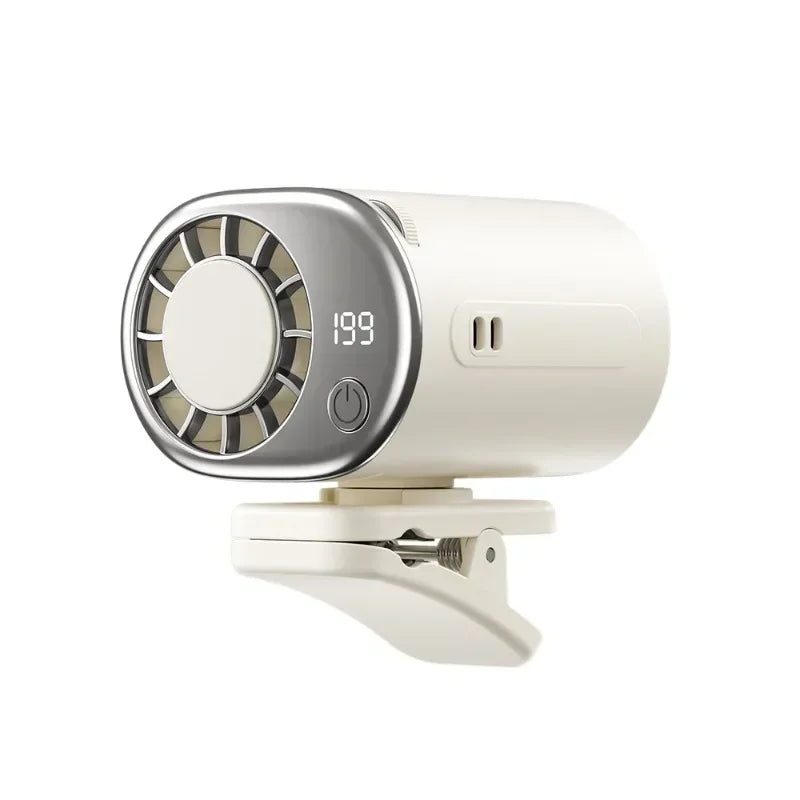 Car Clip on Air Conditioner 199 Speeds Adjustable 360° Rotation Semiconductor Cooling Fan Wide Clamp