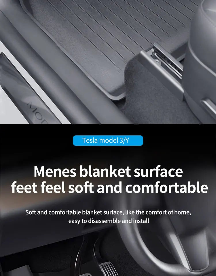 Tesla Model Y Highland 6PCS 3D TPE Floor Mats – Double Layer Waterproof Car Carpet