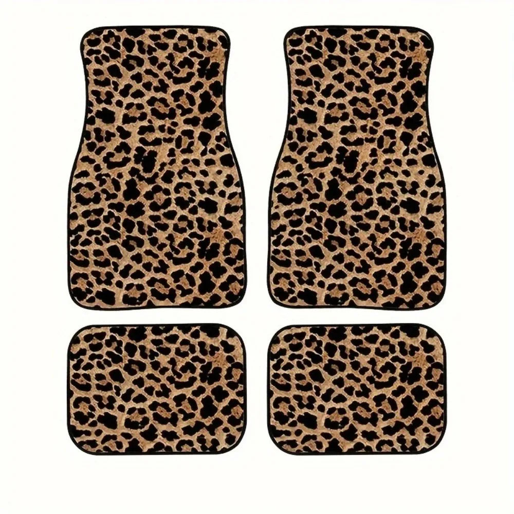 Bohemian Car Floor Mats – 4-Piece Anti-Slip Retro Persian Carpet Set