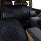 Quilted PU Leather Car Seat Covers – Full Set Waterproof Universal Fit for Sedan, SUV & Truck (Front & Rear)