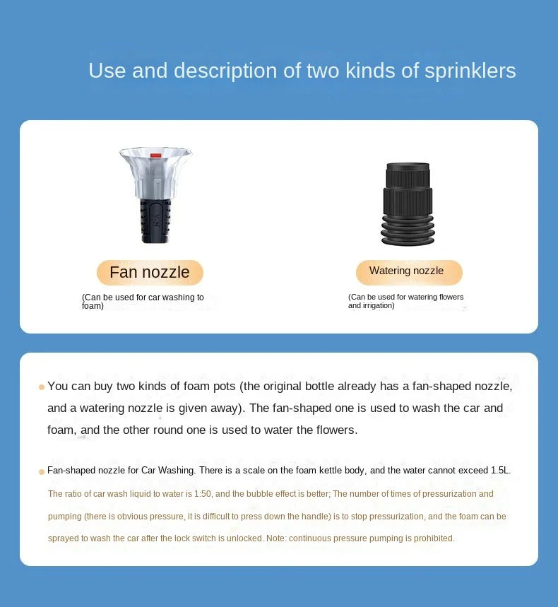 2L Hand Pump Foam Sprayer – Snow Foam Car Wash Cannon