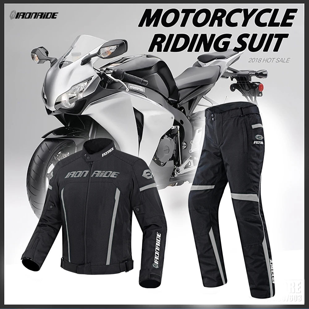 Waterproof Motorcycle Jacket & Pants Set with Protective Gear