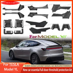 For Tesla Model YL 2026 TPE Front Rear Door Sill Protector Threshold Strip Waterproof Anti-kick Guard Panel Interior Accessories
