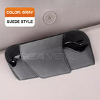 SEAMETAL Car Sun Visor Glasses Holder – Premium Cowhide & Suede Sunglasses Storage Case