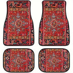 Retro Bohemian Car Floor Mats – 4Pcs Non-Slip Persian Carpet Set