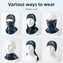 Summer Balaclava Ice Silk Full Face Cap – UV Protection Cycling & Motorcycle Headwear