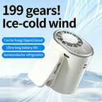 Car Clip on Air Conditioner 199 Speeds Adjustable 360° Rotation Semiconductor Cooling Fan Wide Clamp