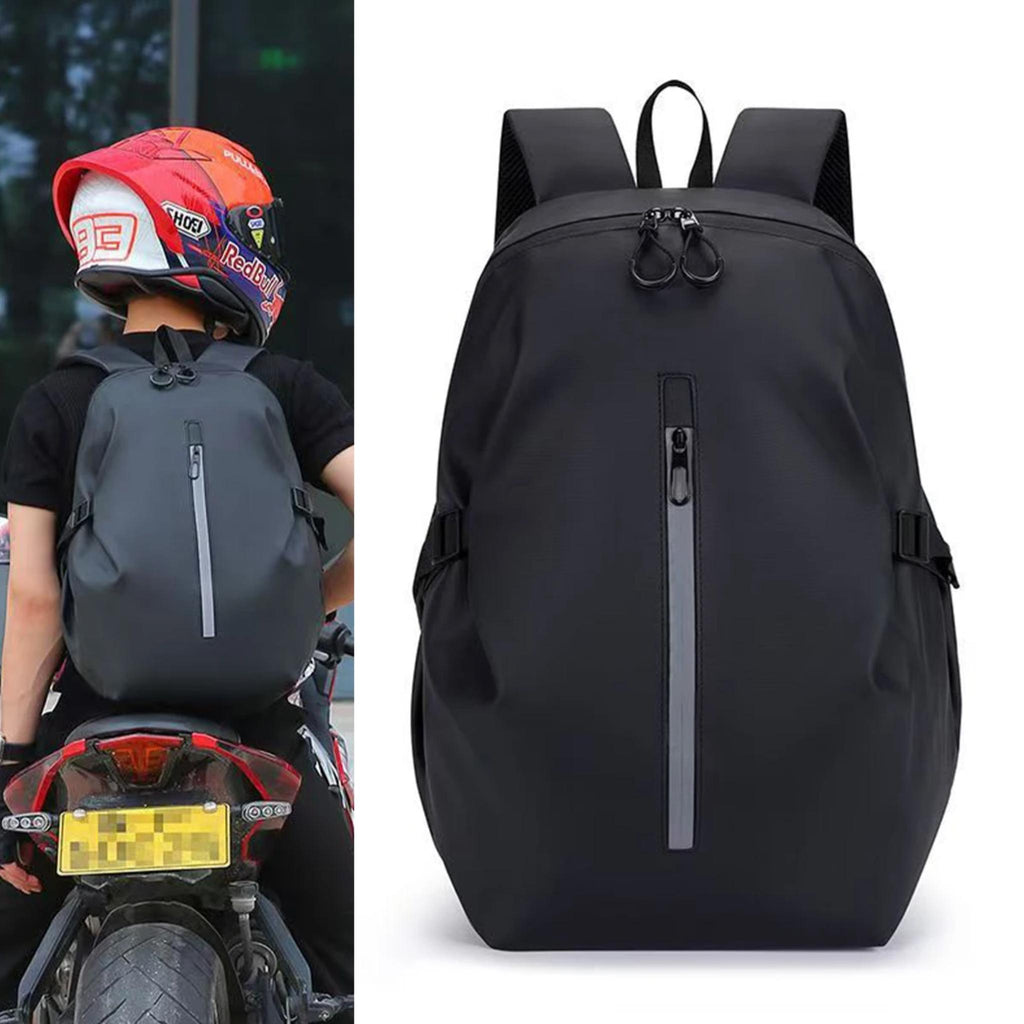 40L Motorcycle Helmet Backpack – Waterproof Riding Bag with Reflective Strip & Laptop Compartment