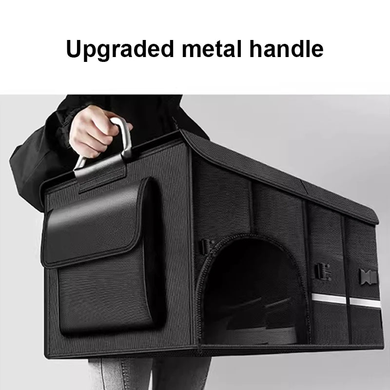 SEAMETAL Foldable Car Trunk Storage Box – Waterproof Oxford Organizer for Camping & Fishing (36L / 72L / 110L)