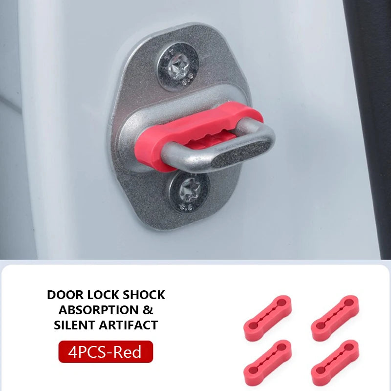 SEAMETAL Car Door Shock Absorber Pads – Silicone Anti-Vibration Soundproof Damper Cushion (4pcs)