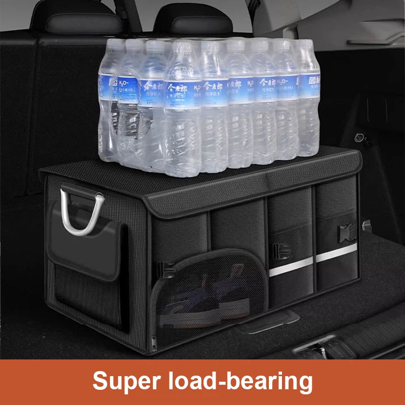 SEAMETAL Foldable Car Trunk Storage Box – Waterproof Oxford Organizer for Camping & Fishing (36L / 72L / 110L)