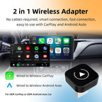 2-in-1 Wireless CarPlay & Android Auto Adapter