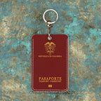 France Travel Passport Yemen Oman Custom Access Card Case Leather Card Holder Keychain Key Ring Transportation Card Case Gifts