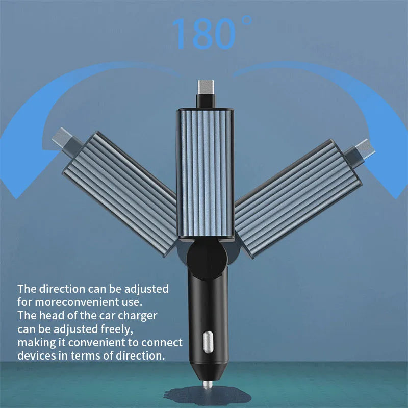 Car Bluetooth 5.3 FM Transmitter | Dual Type-C Fast Charge, Handsfree Calling & Ambient Light