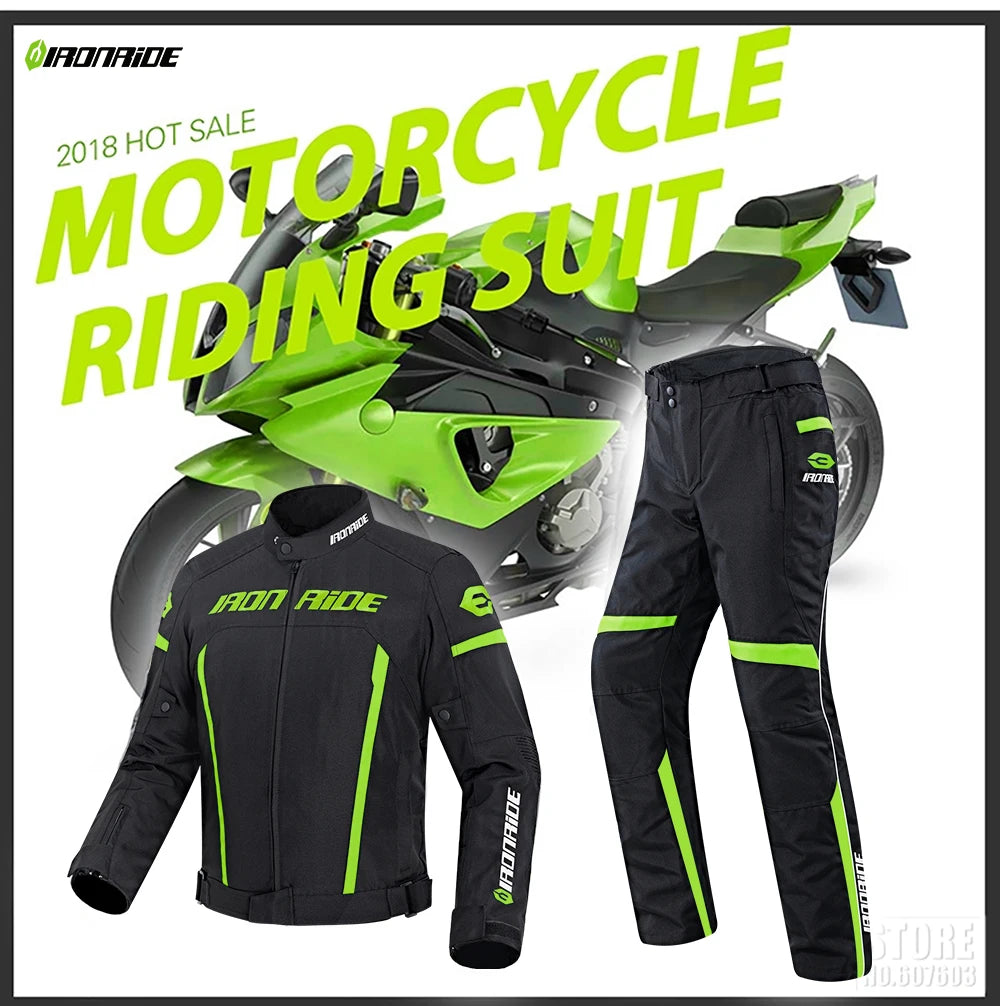 Waterproof Motorcycle Jacket & Pants Set with Protective Gear