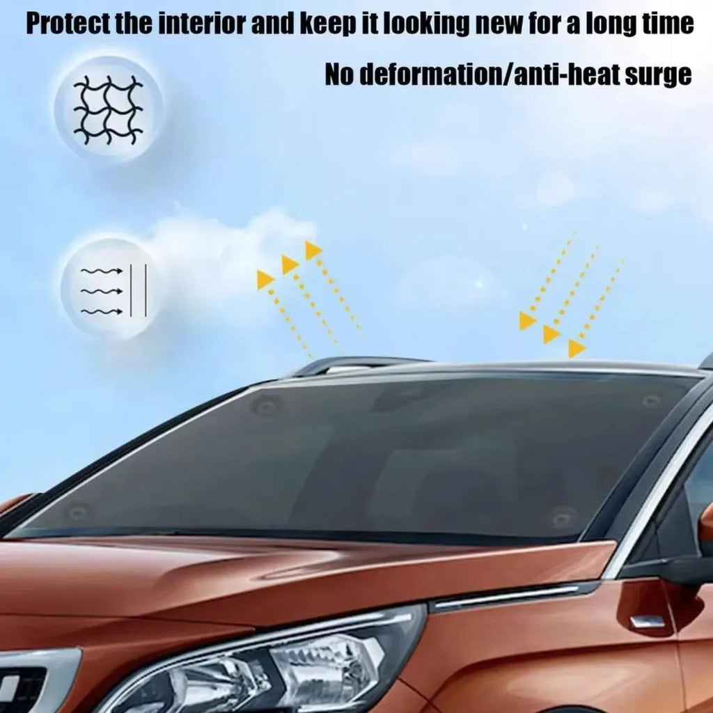 Retractable Car Sun Shade – Front & Rear Anti-UV Windshield Visor Protector