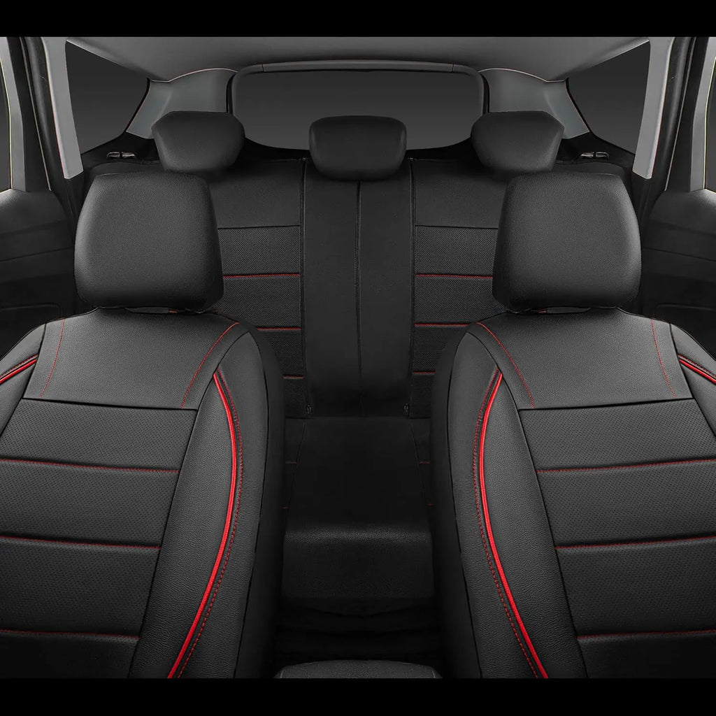 Universal PVC Leather Car Seat Covers – 9-Piece Full Set for 5-Seater Cars (Front & Rear)