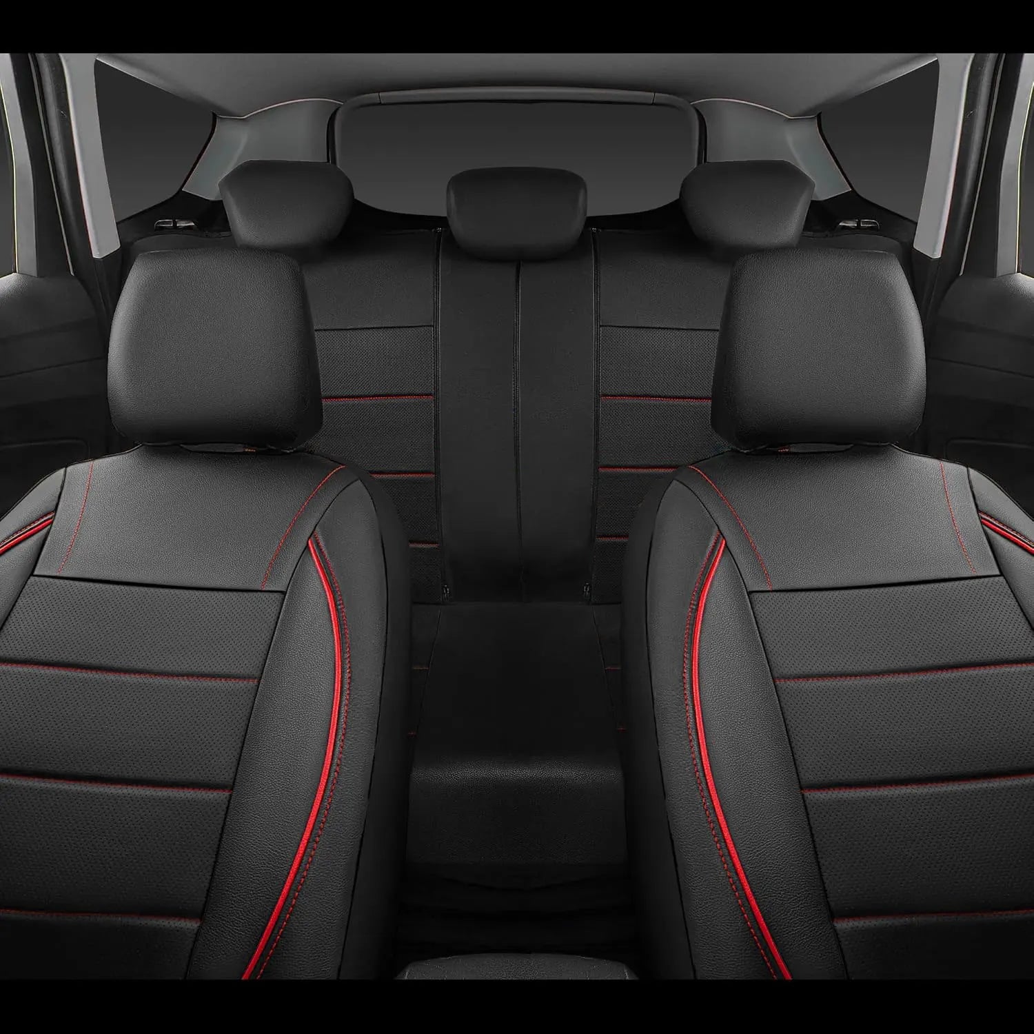 Universal PVC Leather Car Seat Covers – 9-Piece Full Set for 5-Seater Cars (Front & Rear)