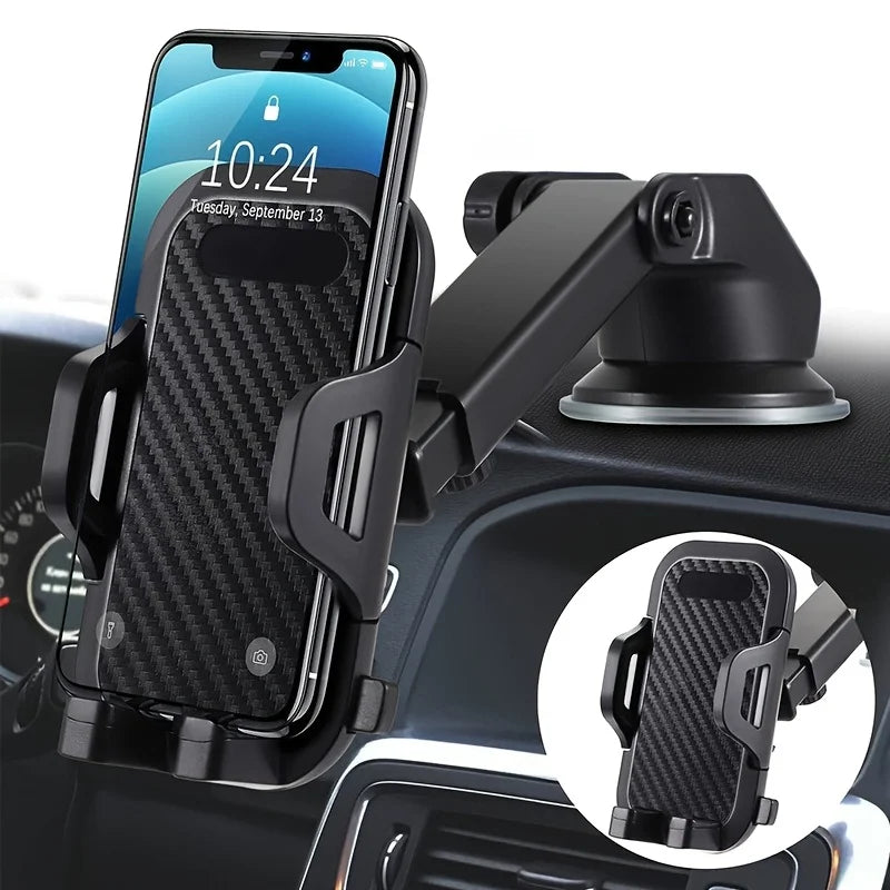 Universal Suction Cup Car Phone Holder | Dashboard & Windshield Mount for All Smartphones