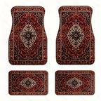 Bohemian Car Floor Mats – 4-Piece Anti-Slip Retro Persian Carpet Set