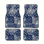 Bohemian Car Floor Mats – 4-Piece Anti-Slip Retro Persian Carpet Set