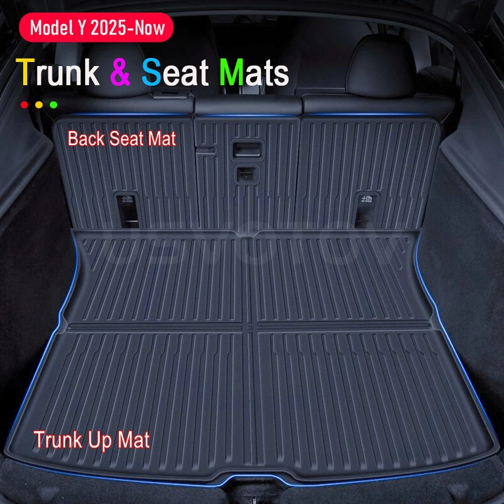 Tesla Model Y Juniper Trunk Mats & Cargo Liners Set (2025–2026) – TPE All-Weather Protection