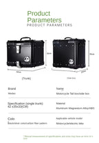 Motorcycle Trunk 45L Aluminum Alloy Pull Rod Luggage Box