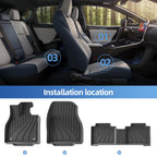 3D TPE Car Floor Mats for Subaru Solterra & Toyota BZ4X 2023–2025 (LHD) – Waterproof Cargo Liner Set
