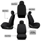 Universal Car Seat Covers Full Set – 9-Piece Breathable Polyester for 5-Seater Cars (Front & Rear)
