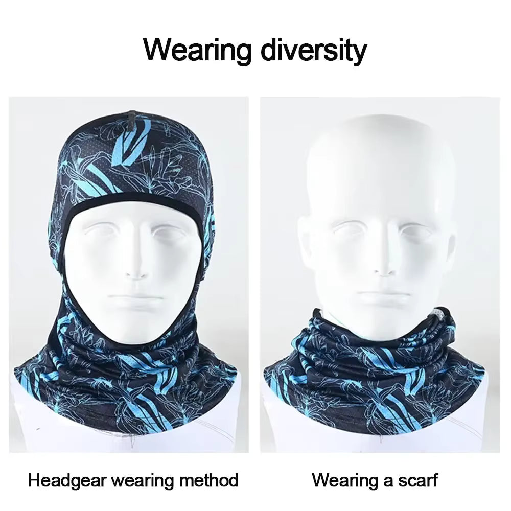 Summer Balaclava Ice Silk Full Face Cap – UV Protection Cycling & Motorcycle Headwear
