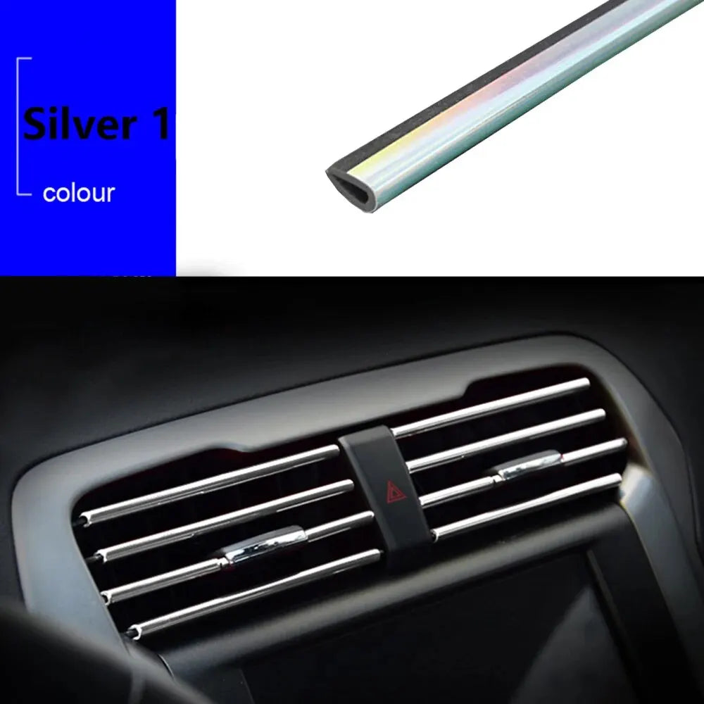 Car Air Vent Trim Strip – U-Shape Moulding & Door Edge Protector (10Pcs, 20cm)