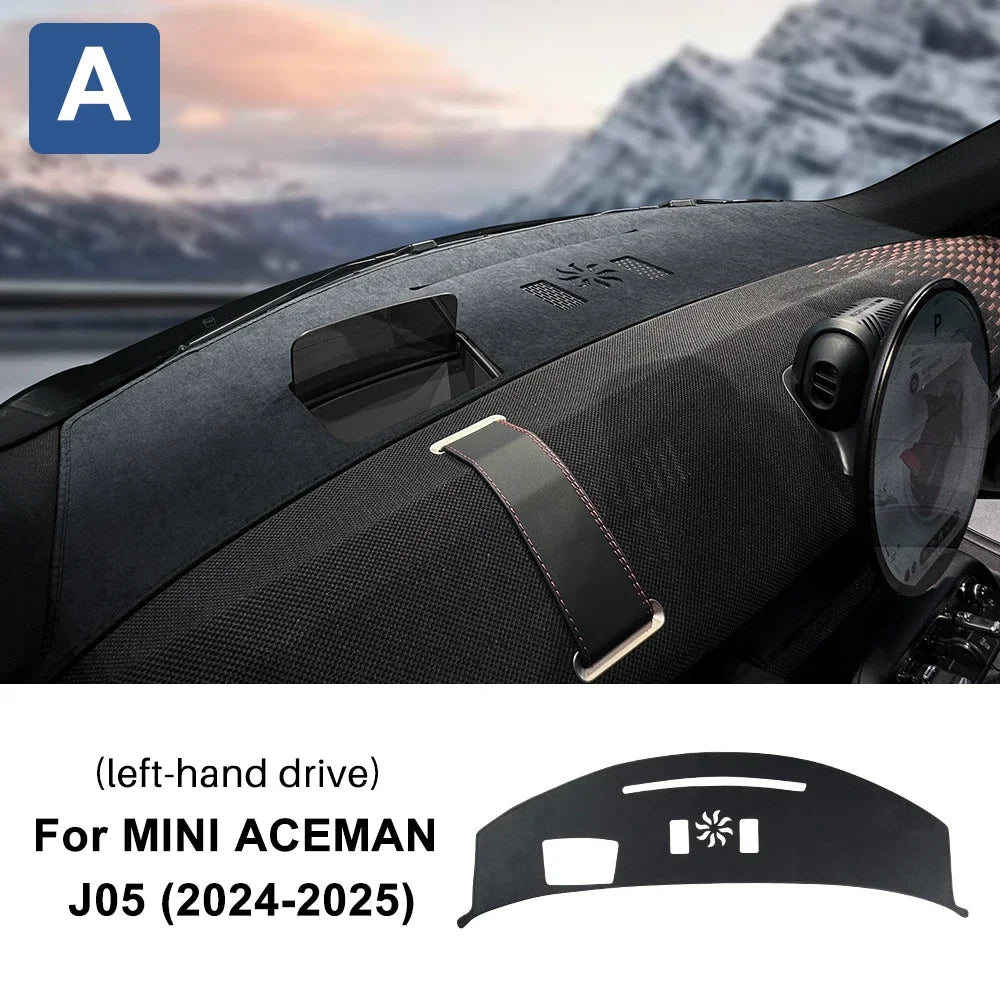 Mini Cooper Aceman J05 2024-2025 Anti-UV Dashboard Mat Cover – Flannel Console Protector Pad