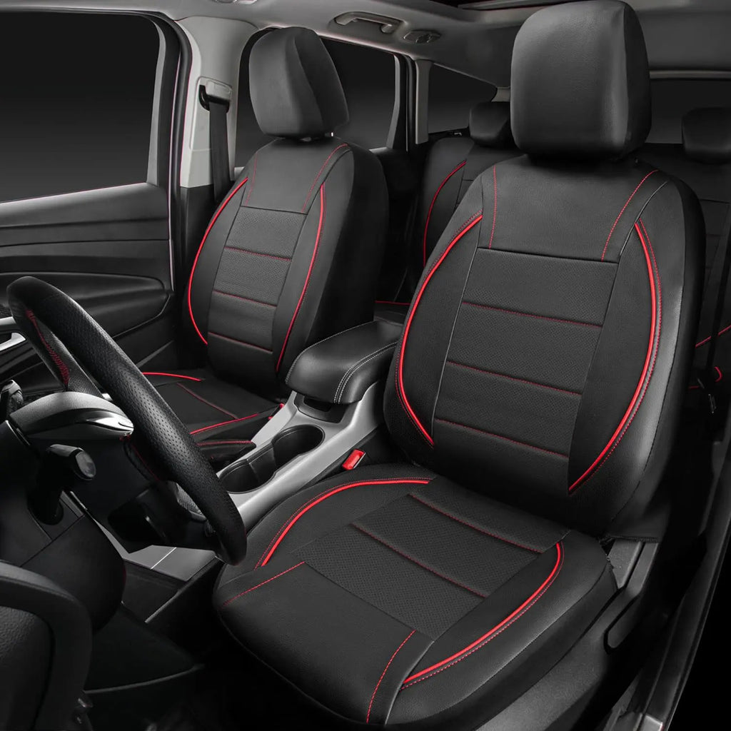 Universal PVC Leather Car Seat Covers – 9-Piece Full Set for 5-Seater Cars (Front & Rear)