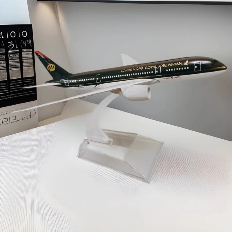 Royal Jordanian Boeing B787 Diecast Model Plane | 1:400 Scale Alloy Aircraft with Stand
