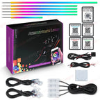 18-in-1 RGB Car Ambient Light Kit – 64 Colors, Bluetooth App Control, Symphony Streamer Interior LED Strips