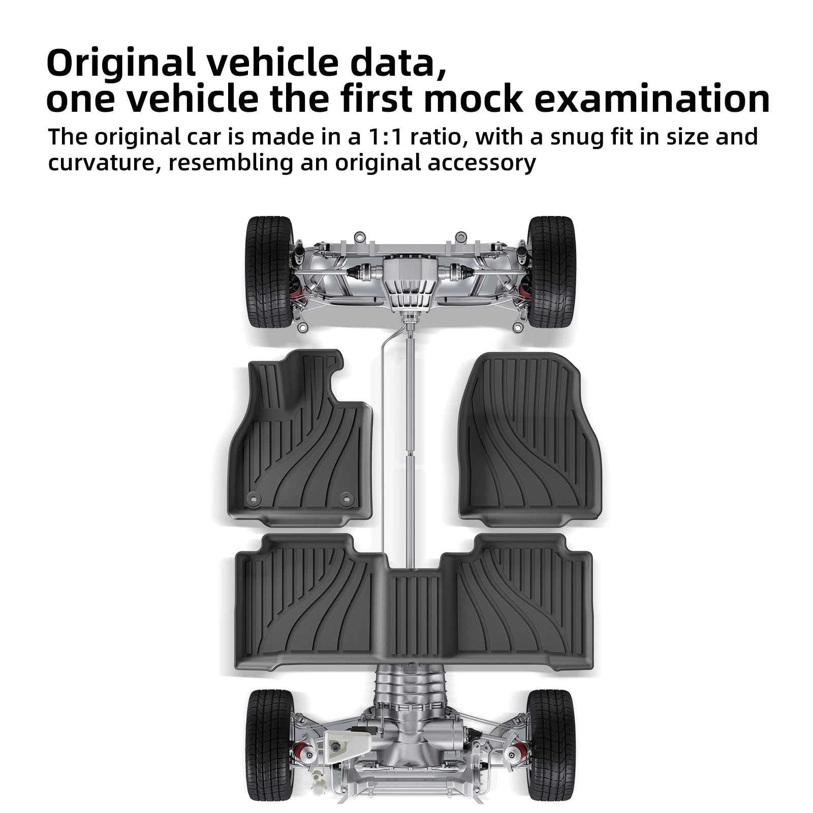 3D TPE Car Floor Mats for Subaru Solterra & Toyota BZ4X 2023–2025 (LHD) – Waterproof Cargo Liner Set
