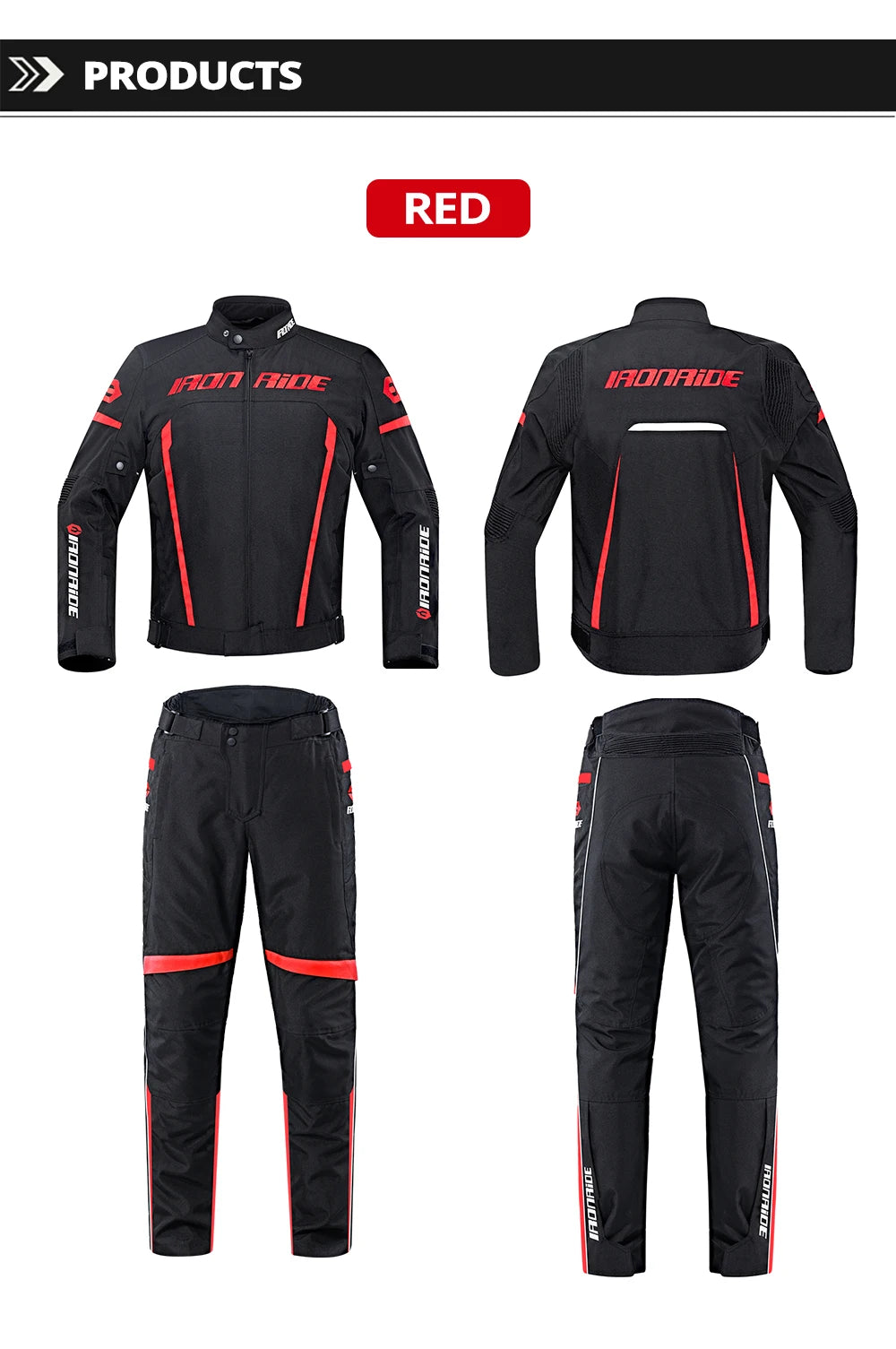 Waterproof Motorcycle Jacket & Pants Set with Protective Gear