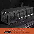 SEAMETAL Foldable Car Trunk Storage Box – Waterproof Oxford Organizer for Camping & Fishing (36L / 72L / 110L)