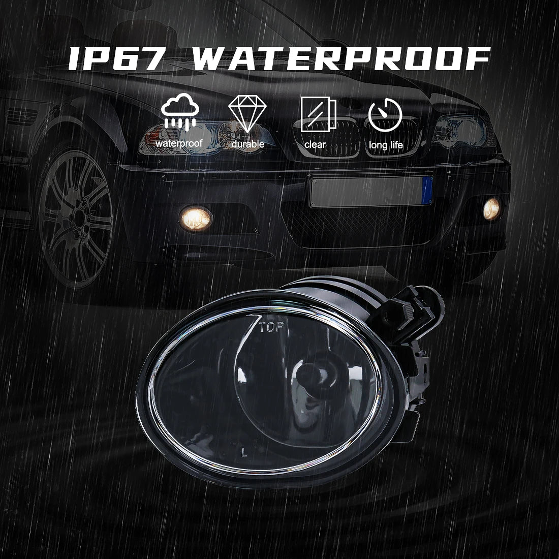 Front Fog Light Driving Lamp for BMW E39 M5 (2001-2003) & E46 M3 (2002-2006) – Halogen, LED & Angel Eyes