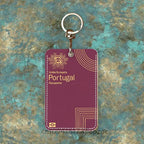 France Travel Passport Yemen Oman Custom Access Card Case Leather Card Holder Keychain Key Ring Transportation Card Case Gifts