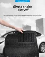 Tesla Model Y Highland 6PCS 3D TPE Floor Mats – Double Layer Waterproof Car Carpet