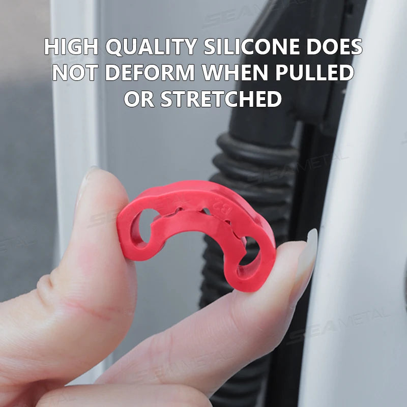 SEAMETAL Car Door Shock Absorber Pads – Silicone Anti-Vibration Soundproof Damper Cushion (4pcs)