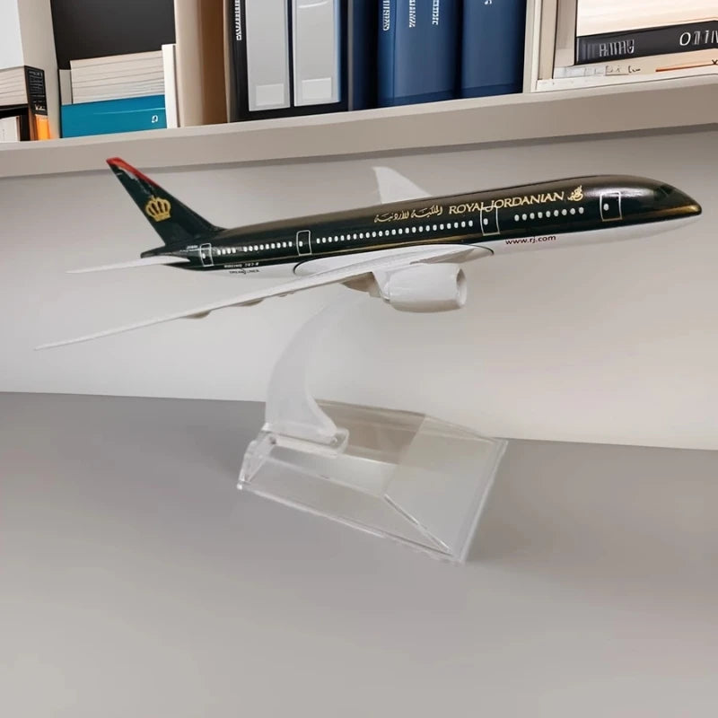 Royal Jordanian Boeing B787 Diecast Model Plane | 1:400 Scale Alloy Aircraft with Stand